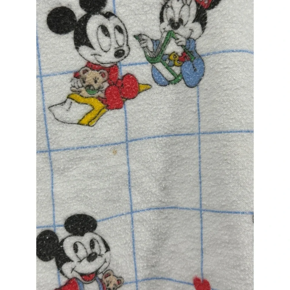Vintage Disney Babies Receiving Blanket Mickey Minnie Donald Pluto USA Dundee